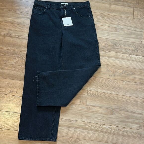 NWT black wide leg jean by Tibi - Picture 1 of 9